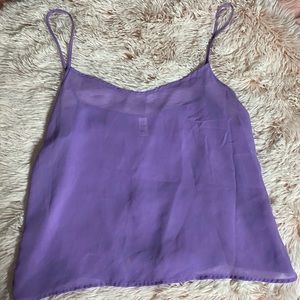 Sheer purple cami